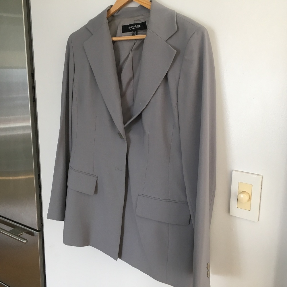 Emanuel Ungaro Grey Wool Blazer, Size 8